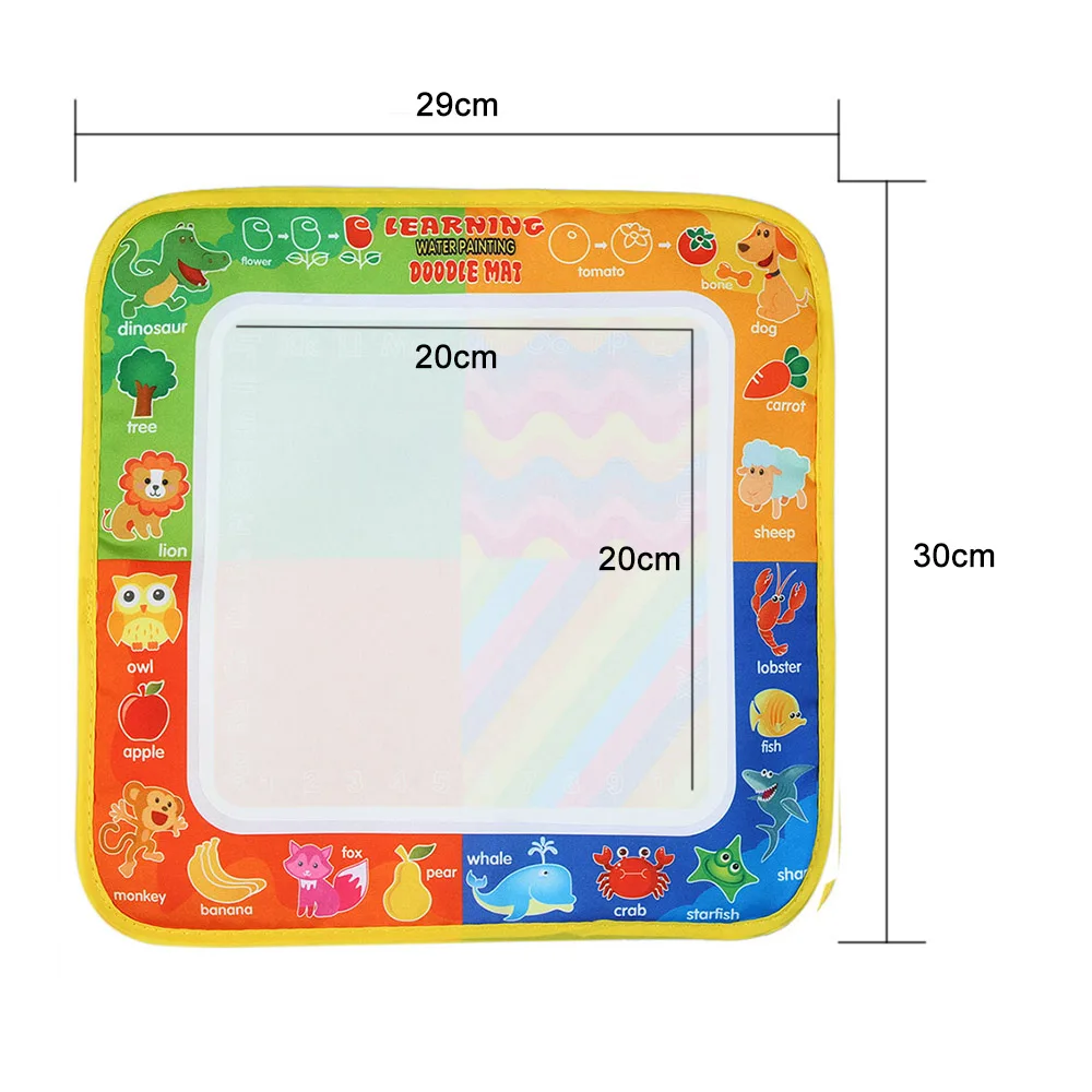 29*30 см нетоксичные воду Мат Рисунок с Волшебное перо доска для рисования Детские Живопись Написание каракули игрушки для детей Одежда