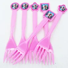 10pcs/set Frozen Anna Elsa Kid Disposable Plastic Forks Children's Birthday Girls Forks Party Supplies Decoration вилка unbrand forks