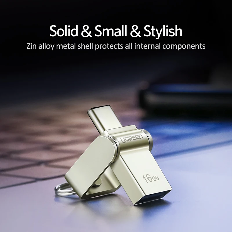 Ugreen USB Flash Drive 3.0 USB C OTG Pendrive 64 32GB For Samsung Galaxy S9 Plus Note 9 For Xiaomi Redmi5 Memory Stick Pen Drive