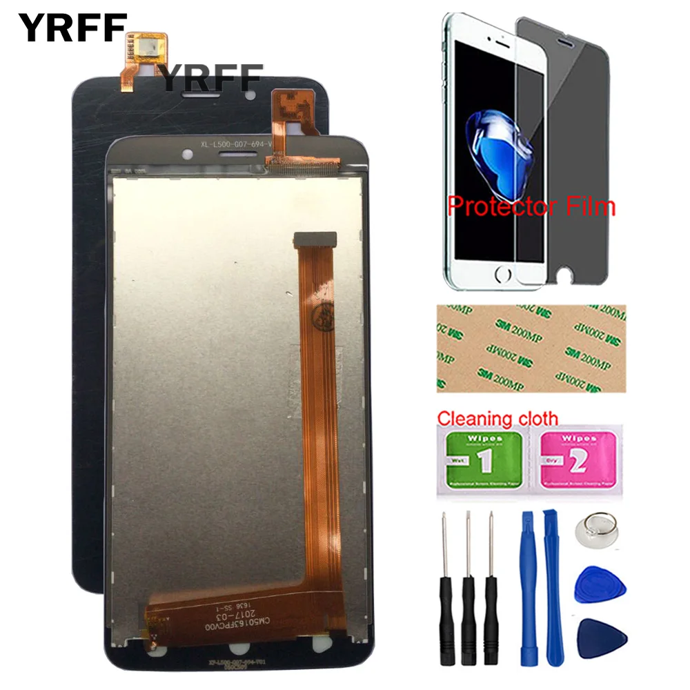 

Mobile LCD Display For Fly Nimbus 9 FS509 FS 509 Touch Screen LCD Display Touch Screen Glass Assembly Parts Tools Protector Film