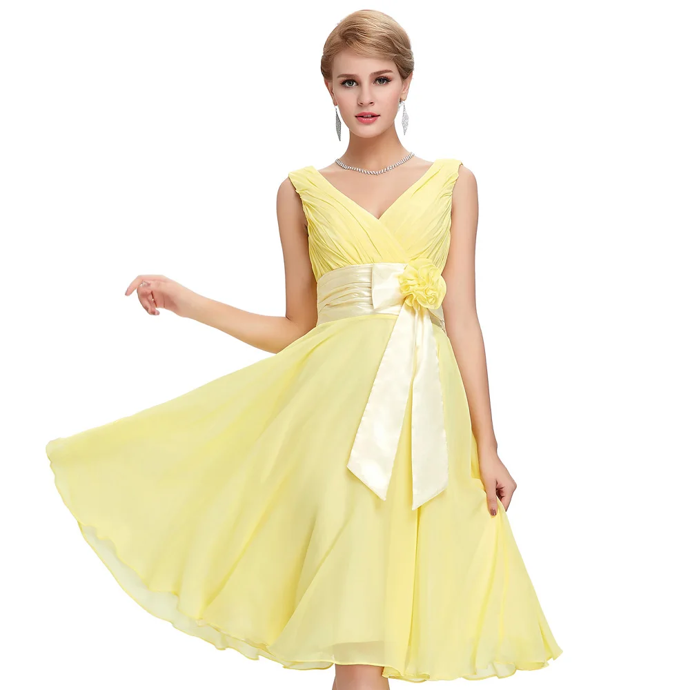 Buy Short Yellow Cocktail Dresses 2017 Blue Purple