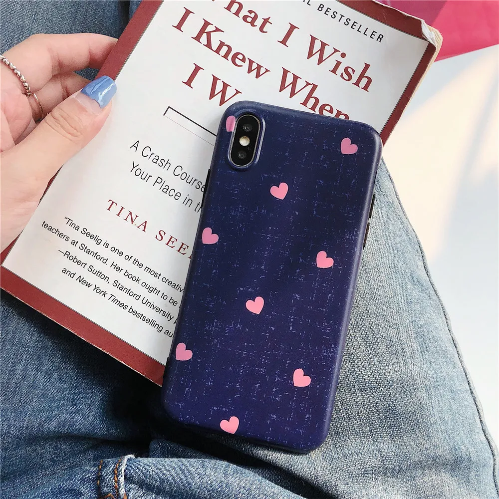 IMD мягкий чехол для телефона Iphone XS XR MAX Love Heart имитация ковбоя все включено X 8 7 6 6s Plus