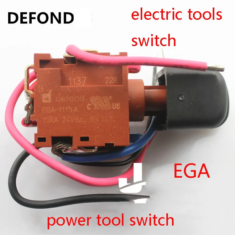 

Electric tool switch Power tool switch 15A high current for Cordless drill or screwdriver application EGA-1115A 15RA24V DC