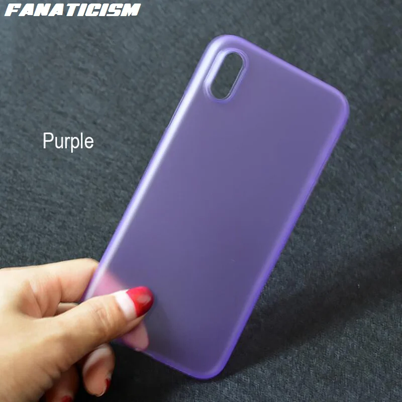Fanaticism Ультратонкий Мягкий PP матовый чехол для iphone X XR XS Max 5S SE 6s 7 8 Plus цветной тонкий матовый прозрачный чехол для телефона - Цвет: Purple