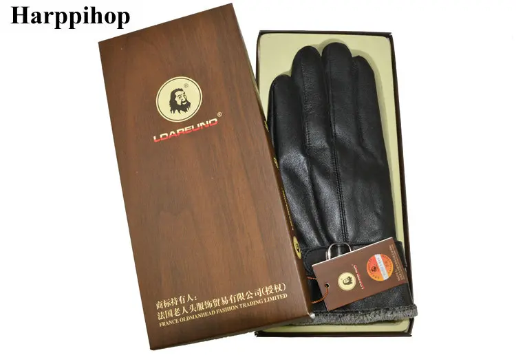 Натуральная кожа тепловой оленьей перчатки мужские деловые повседневные перчатки зимние Утепленные кожаные перчатки