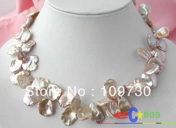 

Jewelry 001886 17" 20MM FOLIAGE LAVENDER KESHI REBORN PEARL NECKLACE