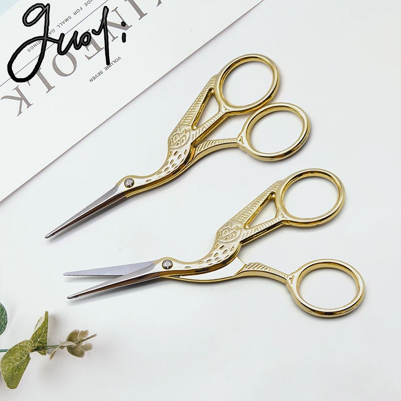 

Guoyi G007 Retro European Mini Bird Shaped Scissors Simple Student Stationery Cutting Supplies Office Desk Storage