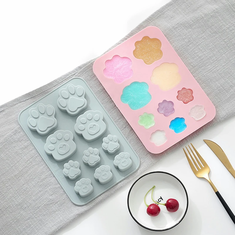 

DIY Silicone Mold 10 cat claw footprints Cookie Moulds Cake Decorating Tools Famous Brand Shaped Chocolate Candy Molds