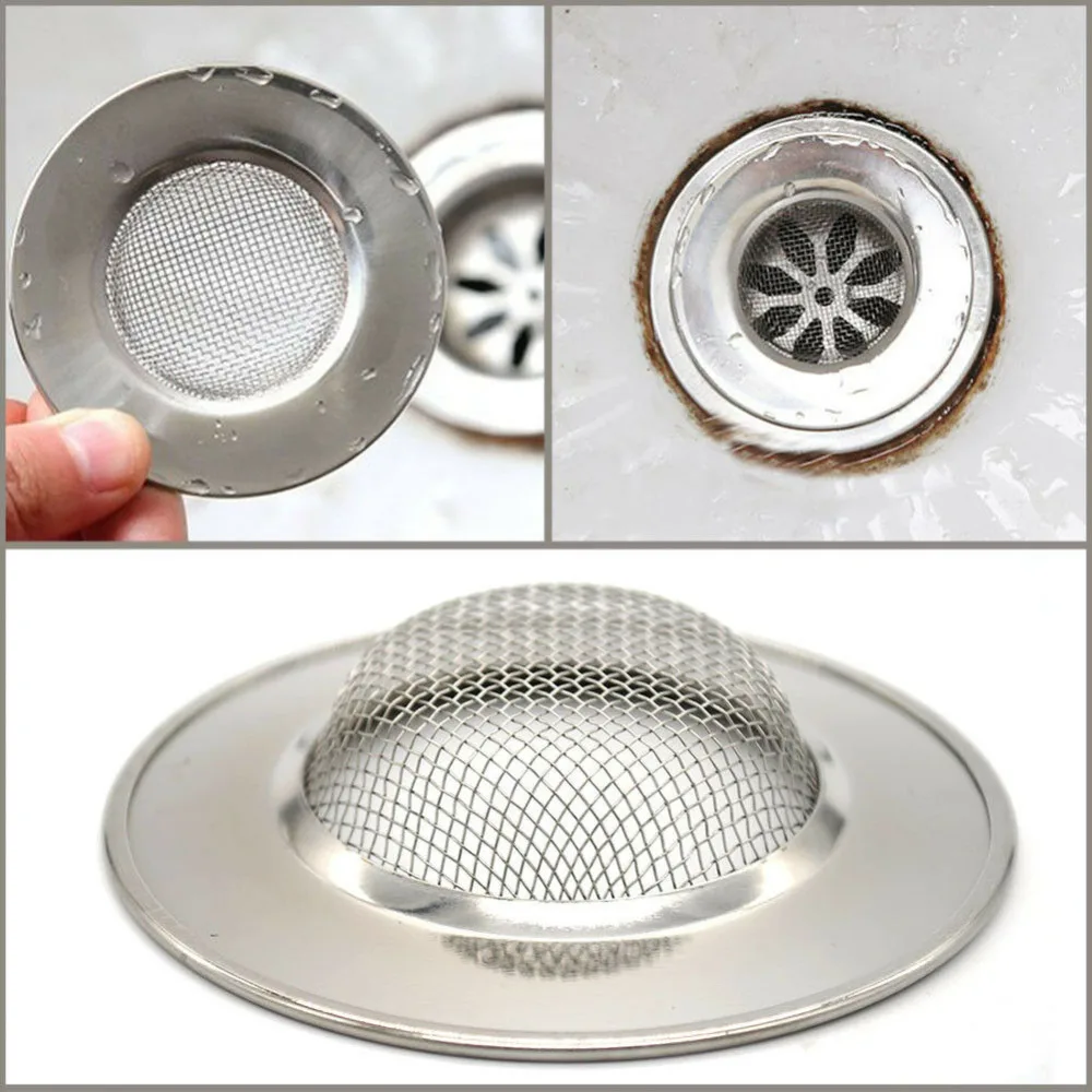 

Stainless Steel Sink Strainer Bathroom Shower Drain Cover Kitchen Basin Strainer Trap Bath Plug Hole Waste Floor Hair Filter NEW