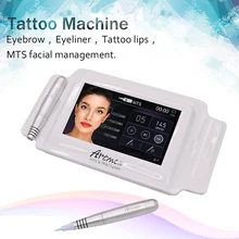 Artmex V8 7 inch glass touch screen MTS + PMU digital tattoo professional permanent makeup machine for eyebrow free shipping