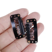 10/100 шт 6 зубов черный парик расчески Заколки для волос для плетения наращивание 3,3 см U Форма резиновые парик зажимы для волос