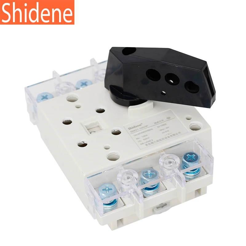 Shidene изоляция выключатель 100A 3P 50/60Hz AC400V 35 мм Din Rail Установка