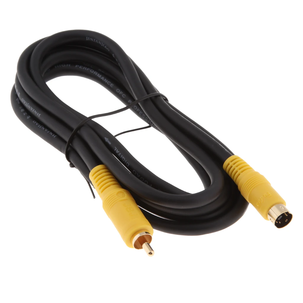 S-Video 4pin to RCA Male to Male TV Video Cable Adapter S terminal 