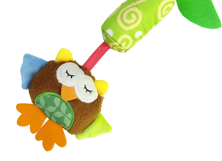 Rattle Toys For Baby Cute Frog Elephant Owl Cat Stroller Toy Rattles Mobile For Baby Trolley 0-12 Months Infant Bed Hanging Gift