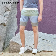 Отборные мужские Весенние хлопковые Разноцветные Прямые полосатые шорты C | 4192SH508