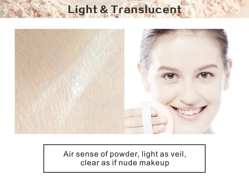 HENLICS Brand New Loose Powder Face Makeup Powder Foundation Waterproof Matte Powder Palette Contour Cosmetics Powder (1)