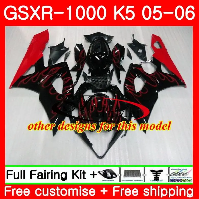 Детали корпуса для Suzuki GSX-R1000 K5 GSXR1000 05 06 тела 37NO. 1 GSXR-1000 GSXR 1000 05 06 GSX R1000 2005 2006 Обтекатели оранжевого и черного цвета