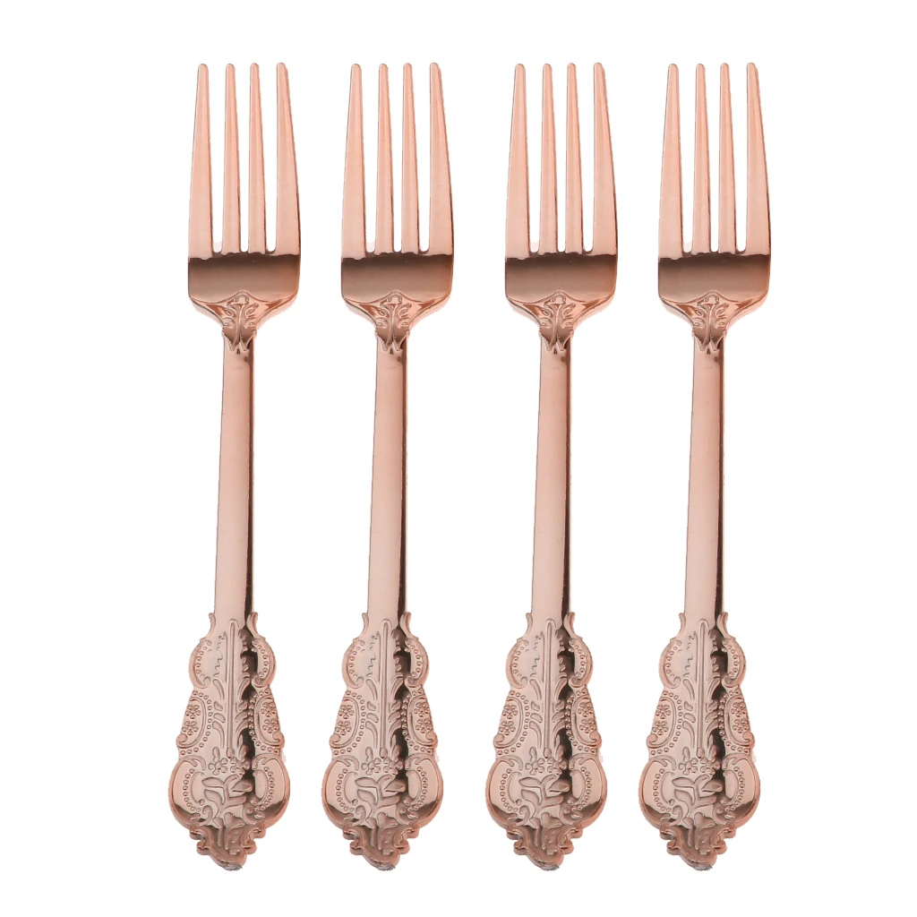 12pcs Disposable Tableware Set Plastic Forks Spoons Knifes Wedding Party Supplies Home Decorations Gift Rose Gold