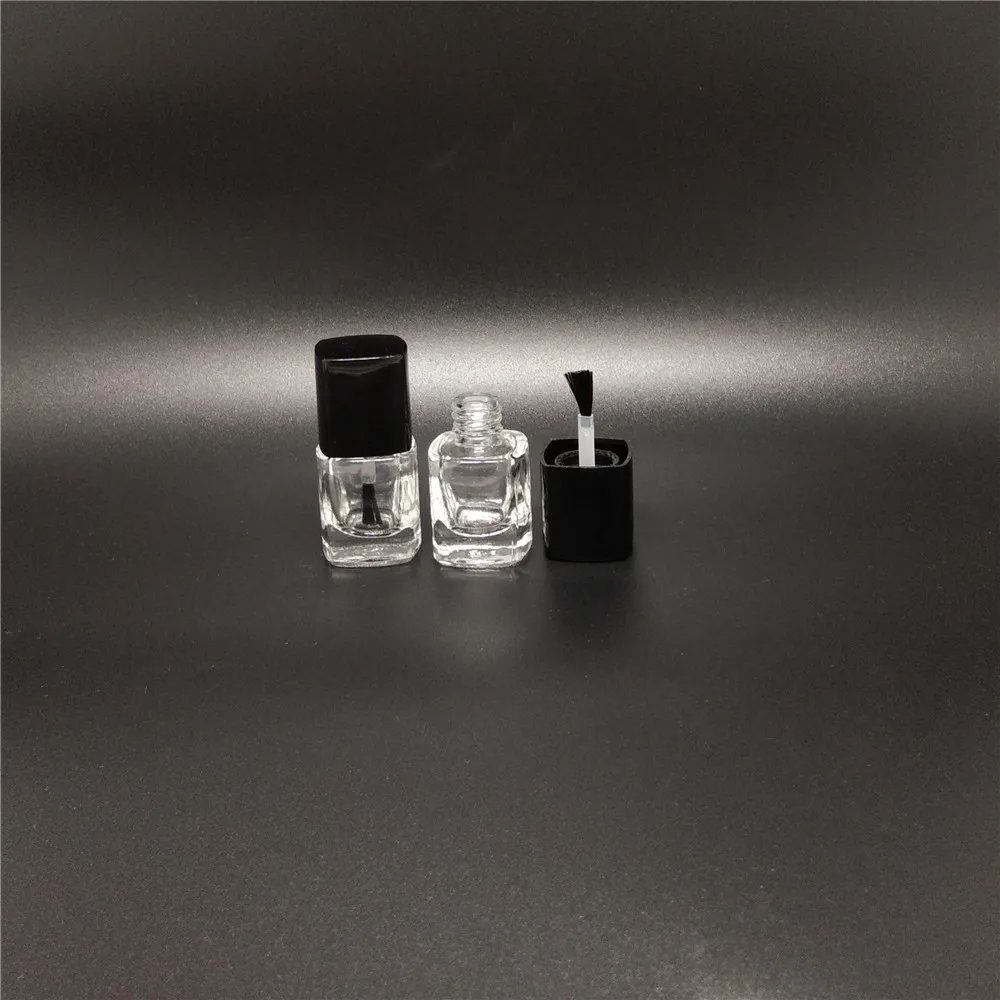 

3ps/lot empty nail polish bottles with brush,3ml 4ml 5ml round,square refillable glass bottle package nail bottle refillable