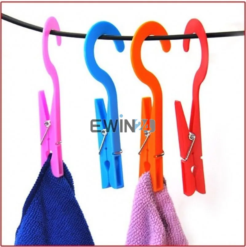 20 X Multifunction Hanger Hook Clips Portable Home Laundry Travel