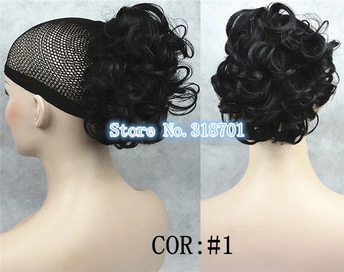 

Hair Ponytail Ponytails Women's Ladies Girls short Curly Claw Clip Ponytail Pony Tail hairpiece 44 colors free shipping