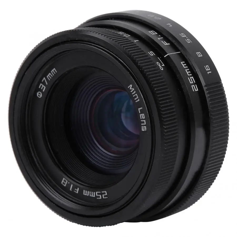 Lente para celular 25 мм F1.8 Мини CCTV C Mount широкоугольный объектив для sony Nikon Canon DSLR lentille для освещения под светильник