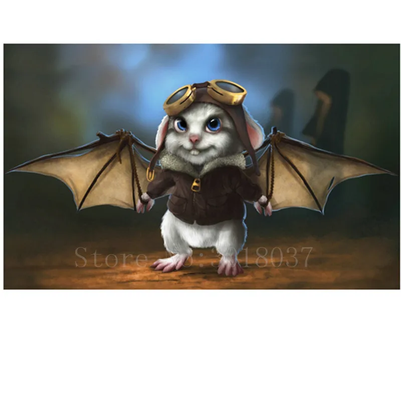 Алмазная мозаика Diy вышивка мышь в летном костюме и крыльях алмазная живопись