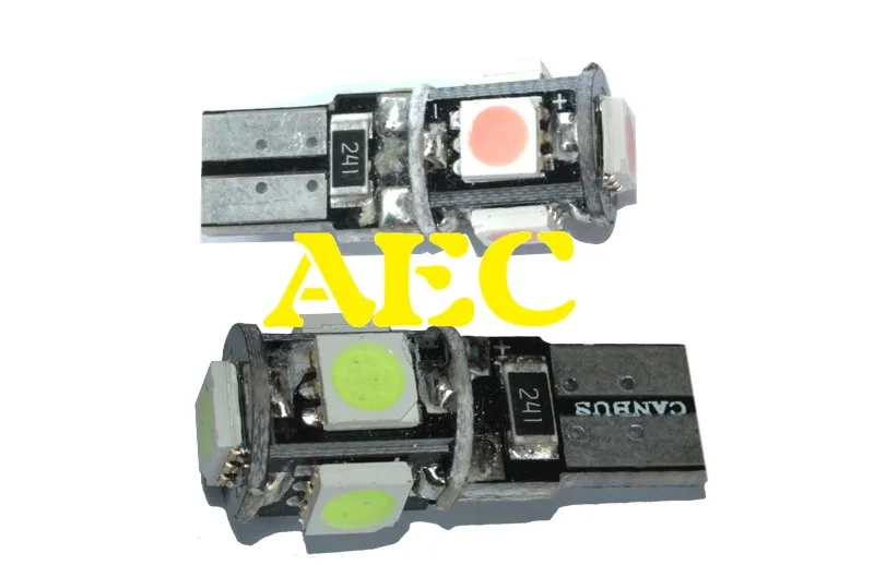 DHL EMS! 1000X Новинка T10 Canbus 5SMD 5050 LED W5W 194 5 SMD Автомобильная светодиодная лампа белая