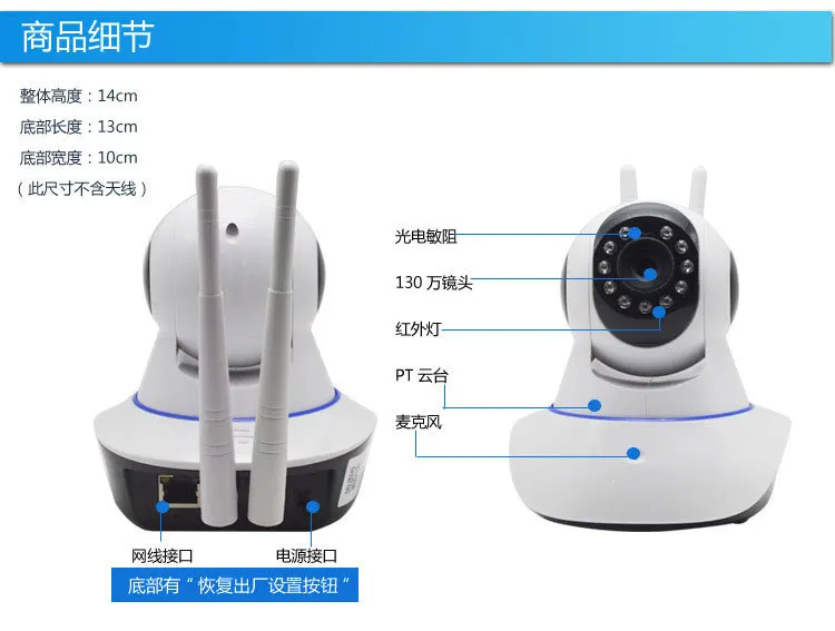 WI-FI беспроводной 36" дистанционного управления сети Камера с 1080 P видеонаблюдения высокой четкости Камера, Удаленные дома Камера, IP Камера