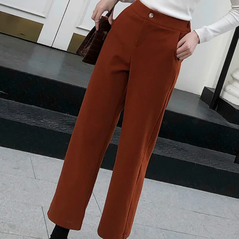 

pantalon femme mujer 2019 autumn winter new Korean high waist pants fashion Slim wild ladies casual Pencil pants women plus size