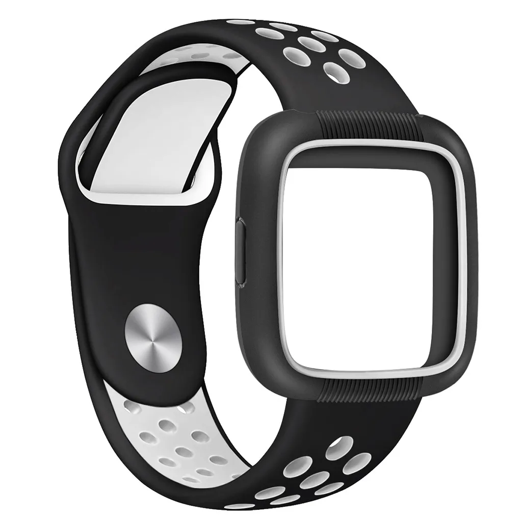 watches strap Replacement Watch Band Bracelet Soft Silicone Sport Strap+Frame For Fitbit Versa sport watch strap band watchbands