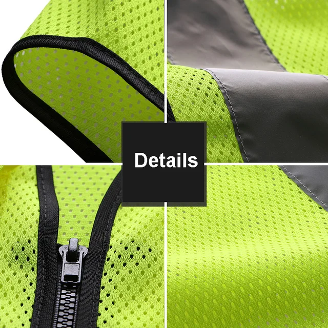 Fluorescent Multi-Pocket Safety Vest