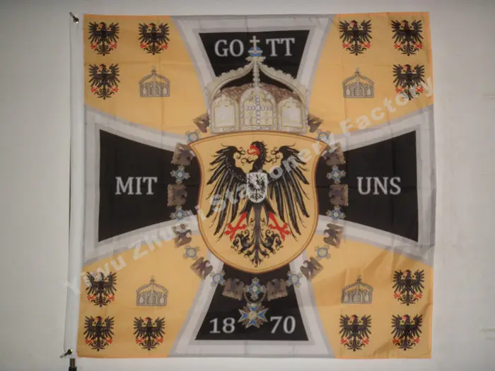 

German Emperor's Standard Flag 120X120cm (4x4FT) 120g 100D Polyester Double Stitched High Quality Free Shipping