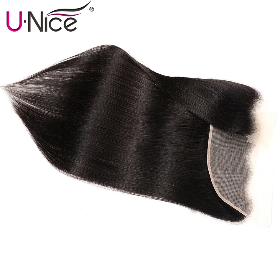 Straight Transparent Lace Frontal Closure 13X4 Free Part 10-18 Inch Pre Plucked Unice Brazilian Straight Human Hair Remy Hair