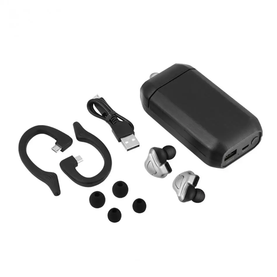 

VBESTLIFE Wireless Bluetooth Earphone Sport Stereo Storage Charging Box Power Bank