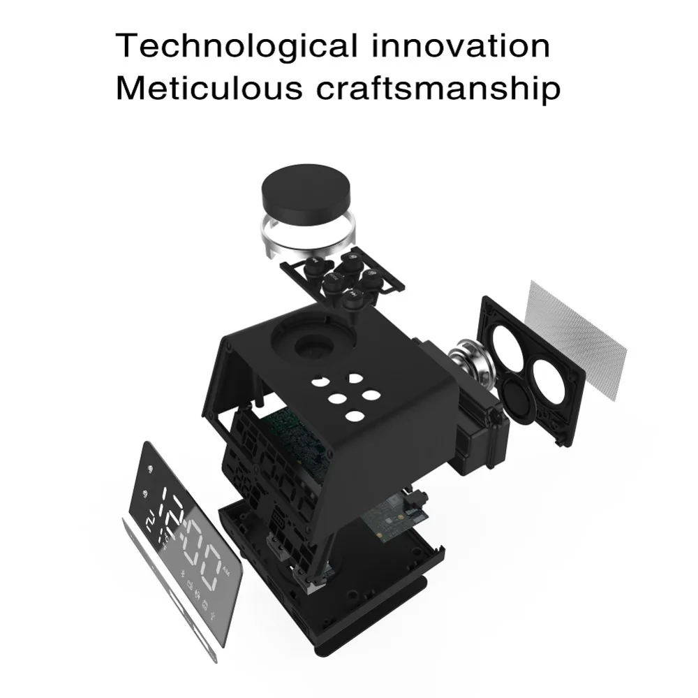 Радио Bluetooth динамик с часами двойной usb зарядный порт AUX Карта игровой термометр комплект радио домашний Decration Повтор Настольные часы