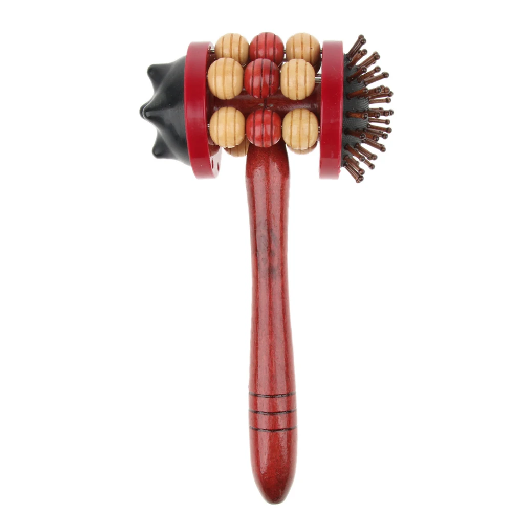 1pcs Natural Wood Massage Hammer Stick Knocking Knots Massager Trigger Point Massage Tool