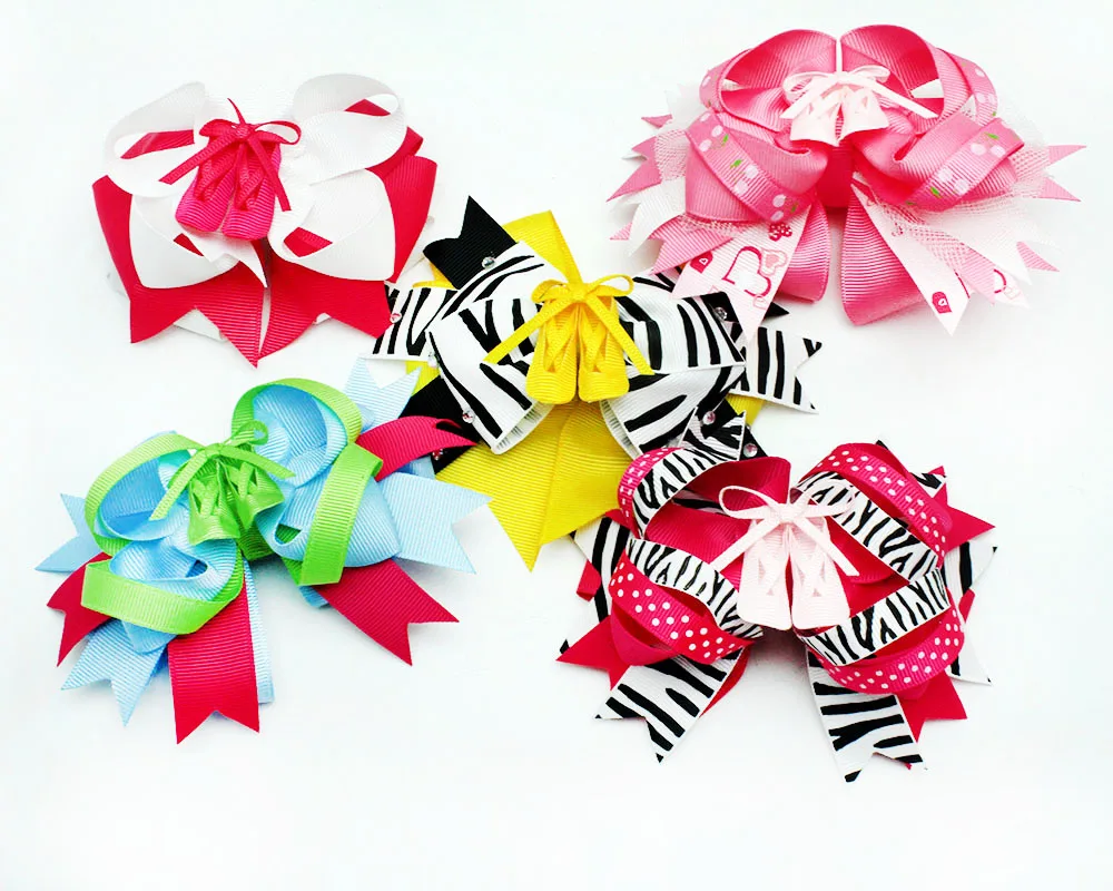 

5 pieces 5 inches ballet shoes of accessories hair boutique hair bows For girls