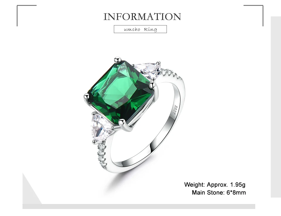 UMCHO Emerald   rings for women NUJ092E-1 -pc (2)