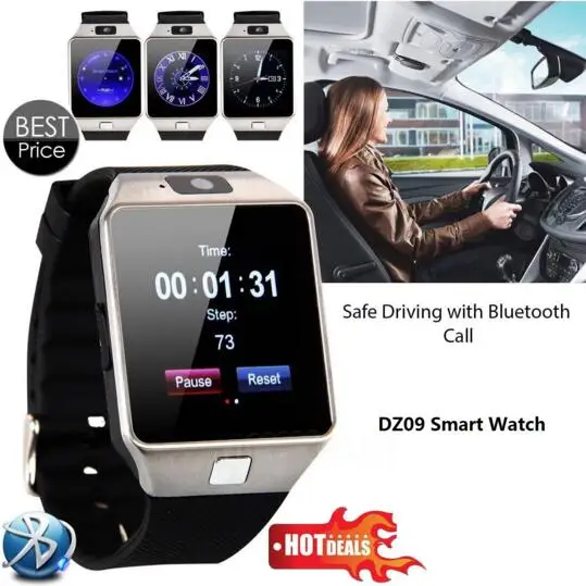 Reloj inteligente mujer Смарт-часы Мужские Цифровые DZ09 с sim-картой Bluetooth подключение лучше, чем другие умные часы