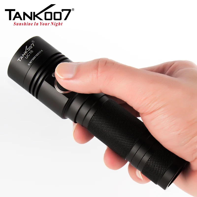 TANK007 UC16 кри 10 Вт T6 700 люмен фонарь 3 Режим USB Перезаряжаемые Torcia Linterna Фонарик