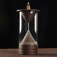 S цветочный ладан горелки креативный бахоор ладан держатель песочные часы акриловое покрытие Буддийские принадлежности для домашнего декора