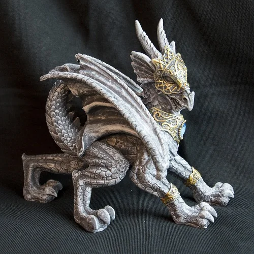 

Hand engraving Artwork Foreign trade of Western dragon dragon Nordic myth stone soldier statue crafts decorative ornaments set m