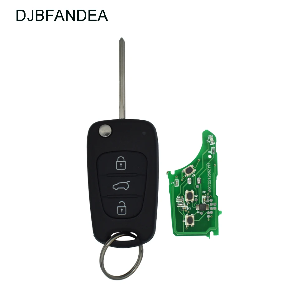 

DJBFANDEA Flip Folding 433MHZ Car Remote Key Fob For Hyundai YF Sonata 2011 2012 2013 Keyless Entry Transmitter 46Chip