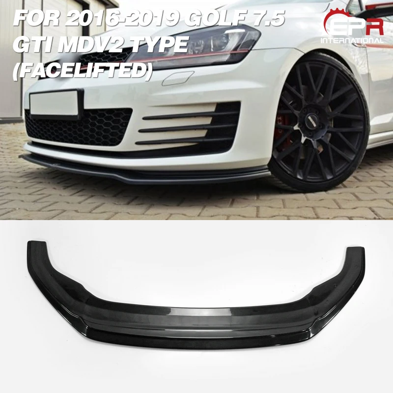 FRP передняя губа для VW GOLF 7 5 (2016 2019) GTI тип А стеклянная (лицевая сторона) Набор
