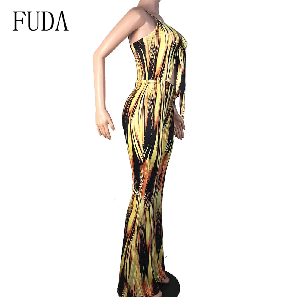FUDA Temperament Women's Print Irregular Striped Jumpsuits Sexy Hollow Out Sleeveless Loose Playsuits Female Summer Body Femme FUDA Temperament Women's Print Irregular Striped Jumpsuits Sexy Hollow Out Sleeveless Loose Playsuits Female Summer Body Femme
