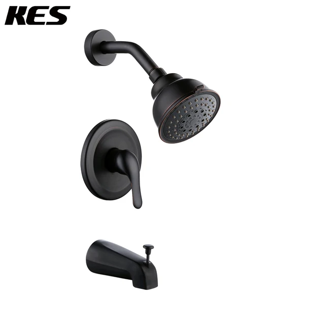 KES Pressure Balance Shower Valve Combo Complete Kit Bath and Shower