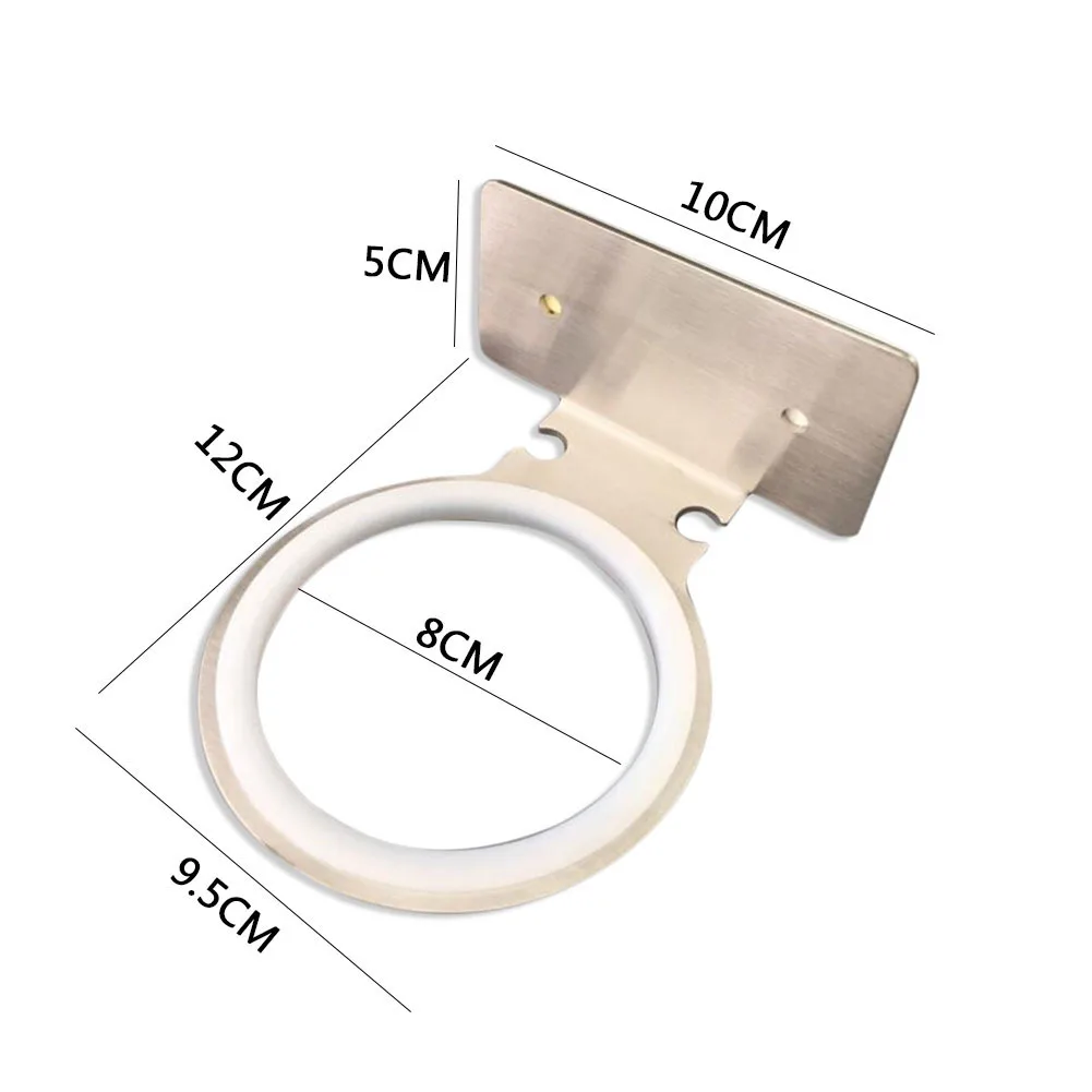 Фен для волос держатель для ванной комнаты с резиновым кольцом 304 Нержавеющая сталь фен вешалка, полки для ванной крепления Аксессуары для ванной комнаты