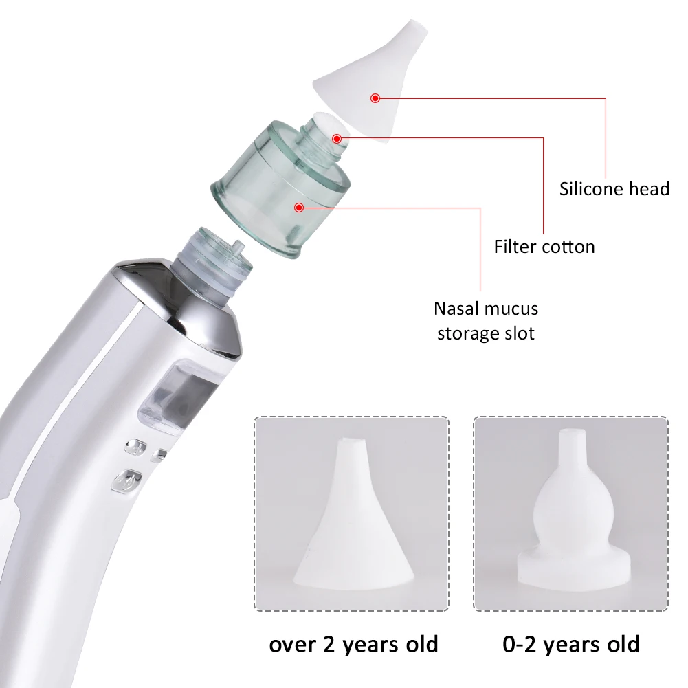 Детский Электрический носовой аспиратор, очиститель носа, перезаряжаемое устройство для всасывания носа новорожденного