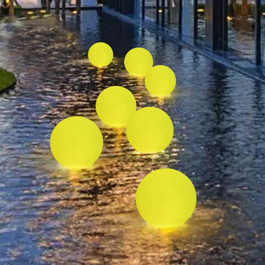 Lâmpada de Assoalho Iluminação à Prova ao ar Livre Lâmpada Jardim Bola Luzes Rua Festa Casamento Decoração Aniversário Dwaterproof Água Piscina Led 16 Ao ar livre lâmpada led jardim bola